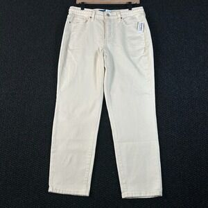 NWT‎ Old Navy High Rise OG Straight Secret Smooth Pockets Cream Pants Women's 10